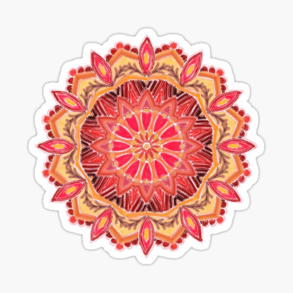 batik mandala - divya Sticker