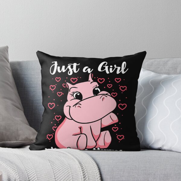 Item preview, Just a Girl Who Loves Hippos Woman Cute designed and sold by BlueBerry-Pengu.
