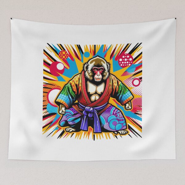 Item preview, "Snow Monkey Sumo Wrestler Tee Design" designed and sold by KNAA.