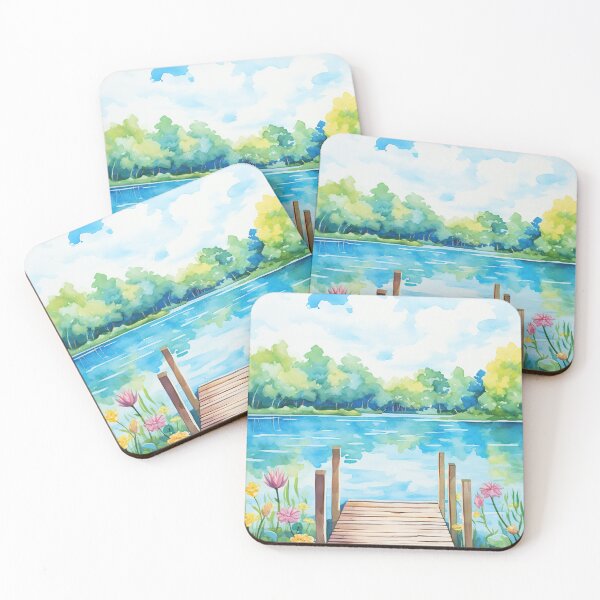 Item preview, Riverfront Tranquility: Blossoms by the Dock designed and sold by LittleLuvies.