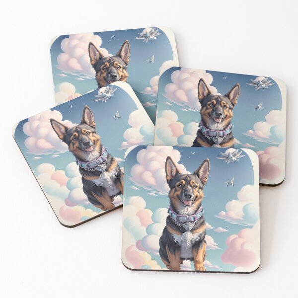 Item preview, Portrait adorable German Shepherd beautiful colorful landscape designed and sold by Tio-Tecun.