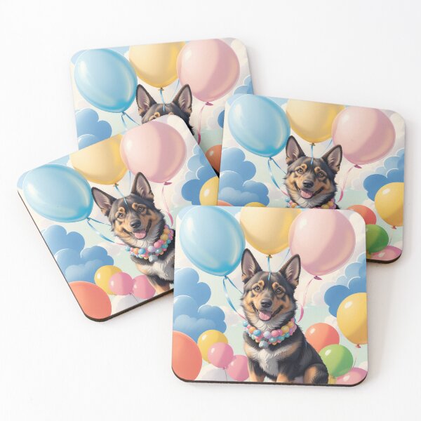 Item preview, Portrait adorable German Shepherd beautiful colorful landscape designed and sold by Tio-Tecun.