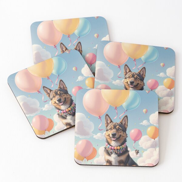 Item preview, Portrait adorable German Shepherd beautiful colorful landscape designed and sold by Tio-Tecun.