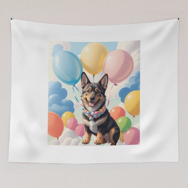 Item preview, Portrait adorable German Shepherd beautiful colorful landscape designed and sold by Tio-Tecun.