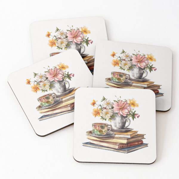 Item preview, Coffee, Books and Flowers  designed and sold by Sketch-Shack.