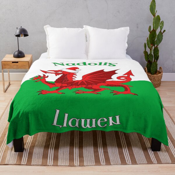 Item preview, Nadolig Llawen - Christmas Welsh Dragon Flag designed and sold by SolarCross.