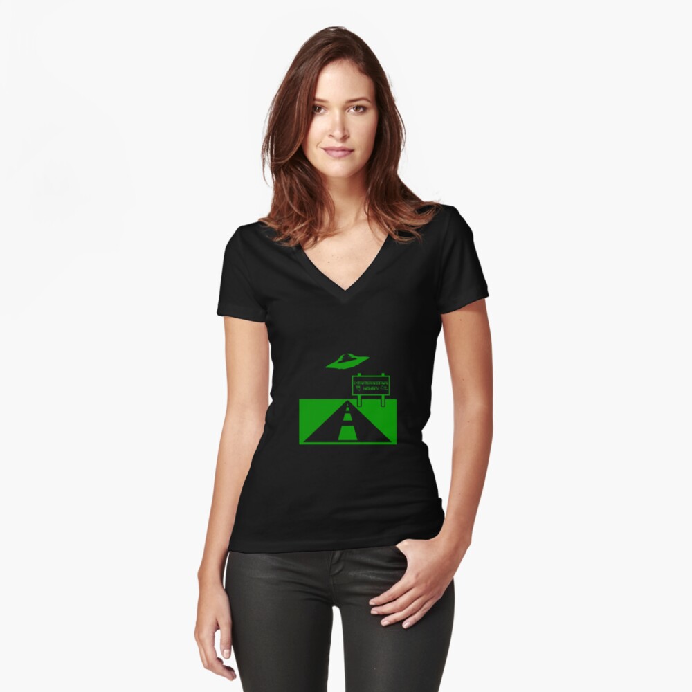 Item preview, Fitted V-Neck T-Shirt designed and sold by roswellboutique.