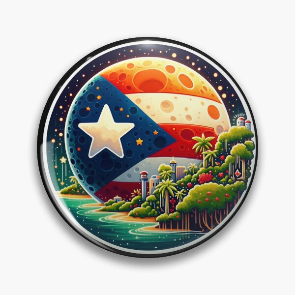 Item preview, Luna Boricua Puerto Rico Gifts Souvenirs Puerto Rican Flag designed and sold by inkedtee.