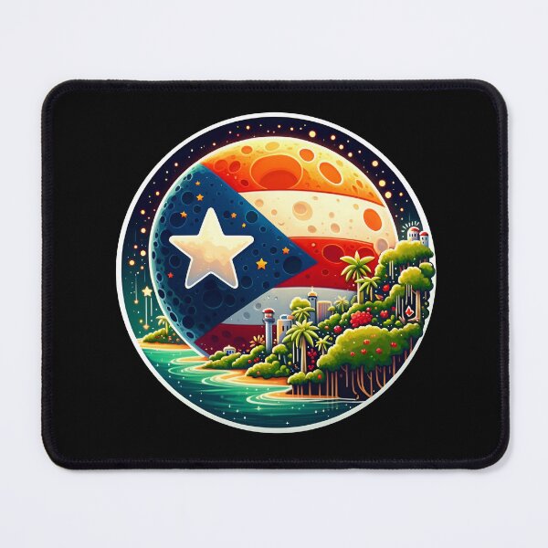 Item preview, Luna Boricua Puerto Rico Gifts Souvenirs Puerto Rican Flag designed and sold by inkedtee.