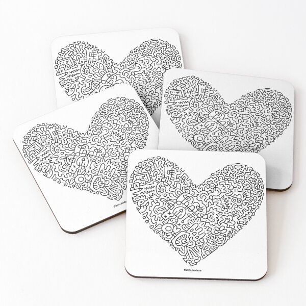 Item preview, White Heart of doodles  designed and sold by Demi-doodles.