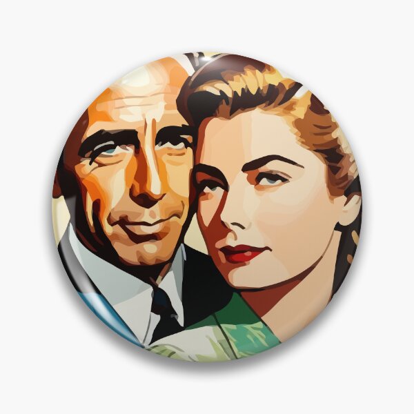 Item preview, Digital portrait inspired by Bogart and Bergman popart background designed and sold by clon-dot-net.