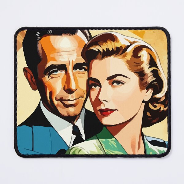 Item preview, Digital portrait inspired by Bogart and Bergman popart background designed and sold by clon-dot-net.