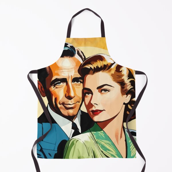 Item preview, Digital portrait inspired by Bogart and Bergman popart background designed and sold by clon-dot-net.