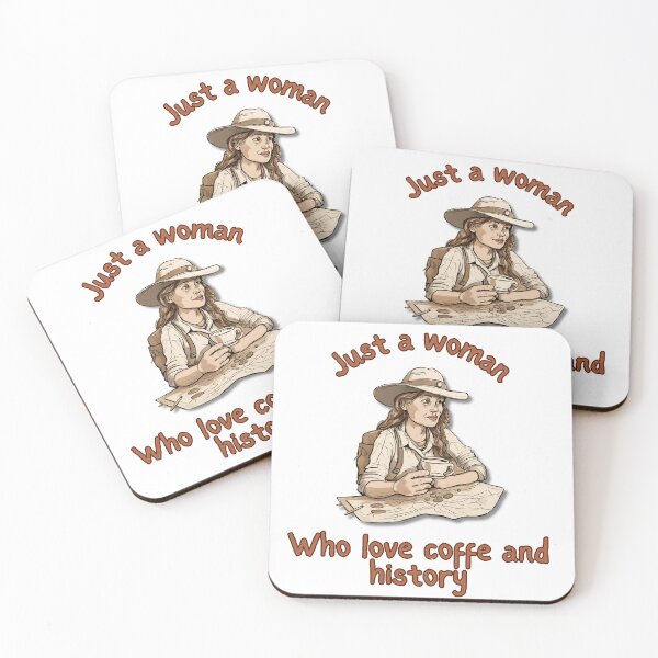 Item preview,  Just a woman who loves coffee and history - Design for a cool girl who loves books and coffee designed and sold by Carola-art.