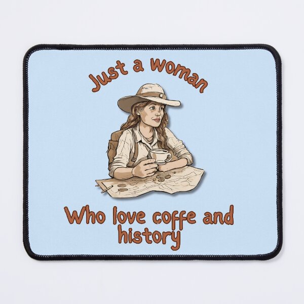 Item preview, Just a woman who loves coffee and history - Design for a cool girl who loves books and coffee designed and sold by Carola-art.