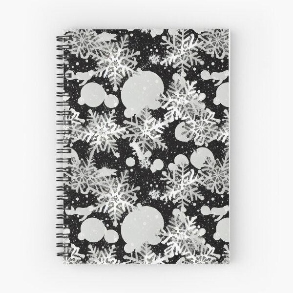 Item preview, Black and White Snowflake Polka Dot Repeating Pattern designed and sold by bubblegoth.