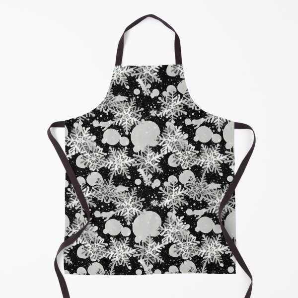 Item preview, Black and White Snowflake Polka Dot Repeating Pattern designed and sold by bubblegoth.