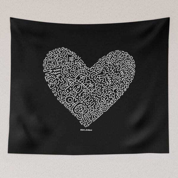 Item preview, Black Heart of Doodles designed and sold by Demi-doodles.