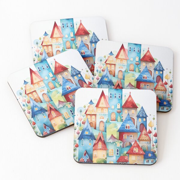Item preview, Quirky Charm: Colorful Village designed and sold by LittleLuvies.