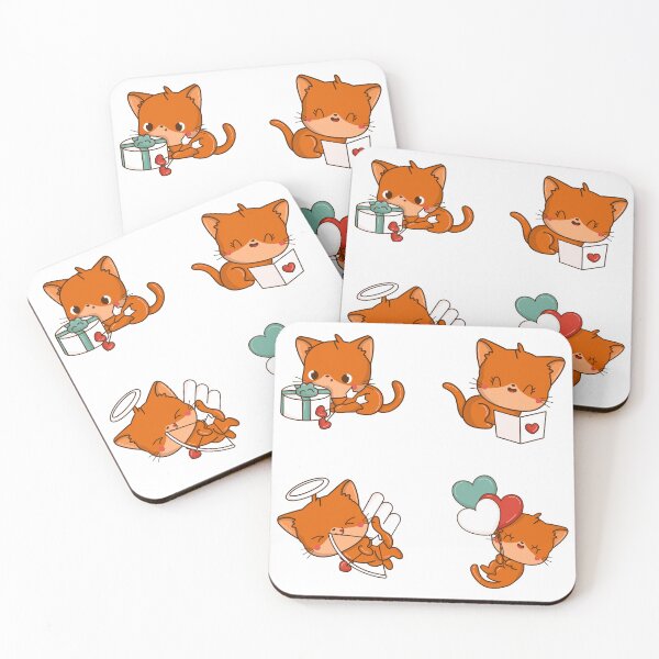 Item preview, orange kitten in love designed and sold by huape.