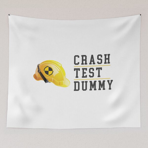 Item preview,  Crash Test Dummy Yellow Safety Helmet with Black Dark Text and Yellow Line Separated designed and sold by activlifewear.
