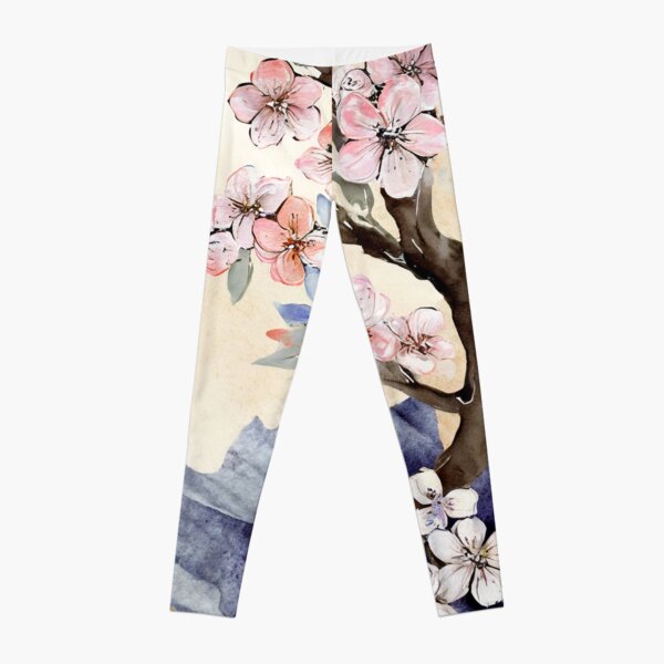 Japanese Cherry Blossom Yoga Pants