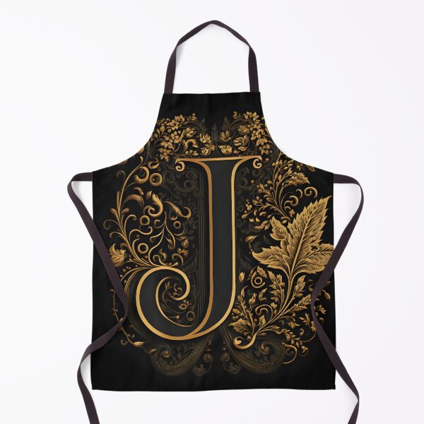 Item preview, Monogram Letter J in Gold Floral designed and sold by Glenn Slingsby.
