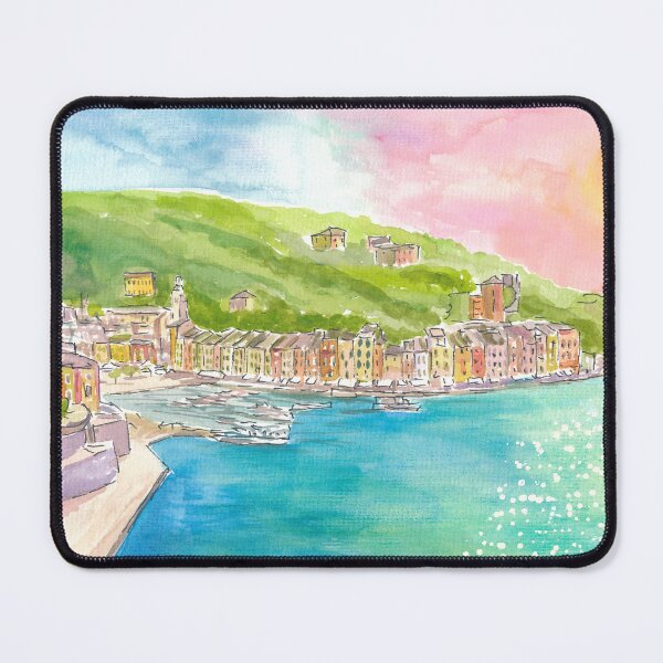 Item preview, Portofino waterfront with the sun glistening in the Ligurian Sea designed and sold by artshop77.