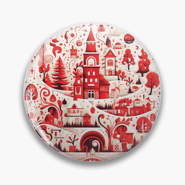 Item preview, Crimson Cityscape Christmas designed and sold by TAGARTE.