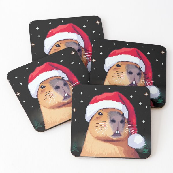 Item preview, christmas capybara designed and sold by Animalia-.