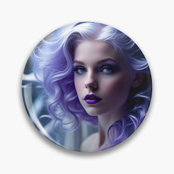 Item preview, Stunningly Beautiful Woman with Pink Colorful Hair Looking Out Her Frosted Winter Window designed and sold by Butler in the Home.