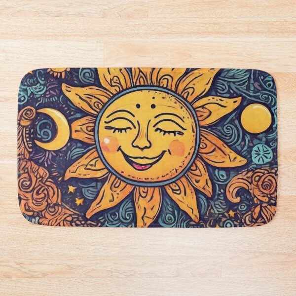 Item preview, Hand Draw Art | Cute Sun And Crescent Moon designed and sold by Hagar Rabee.