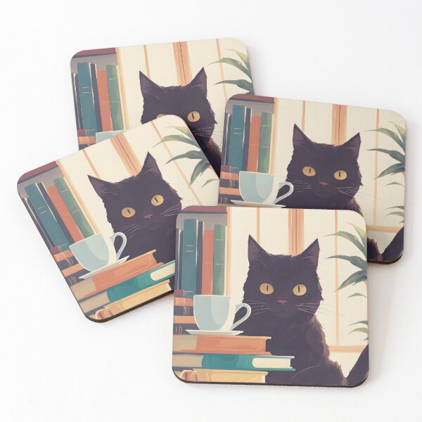 Item preview, coffee and my cat black designed and sold by Catophile.