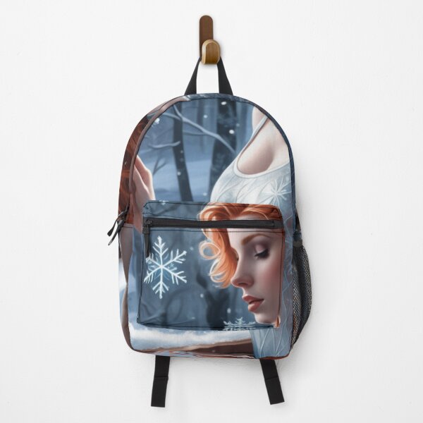 Item preview, Stunningly Beautiful Woman with Pink Colorful Hair Looking Out Her Frosted Winter Window designed and sold by Butler in the Home.