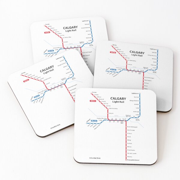 Item preview, Calgary Light Rail Map designed and sold by UrbanRail.