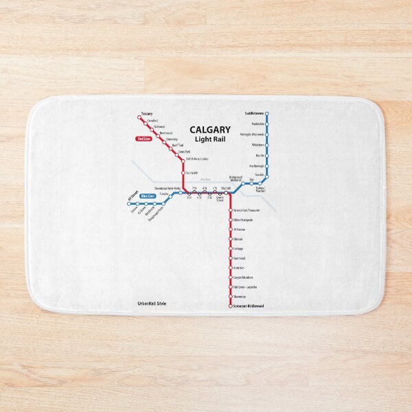 Item preview, Calgary Light Rail Map designed and sold by UrbanRail.