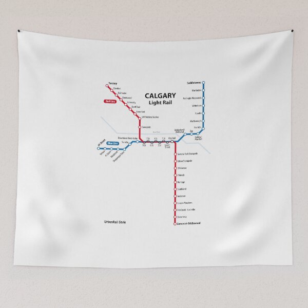 Item preview, Calgary Light Rail Map designed and sold by UrbanRail.