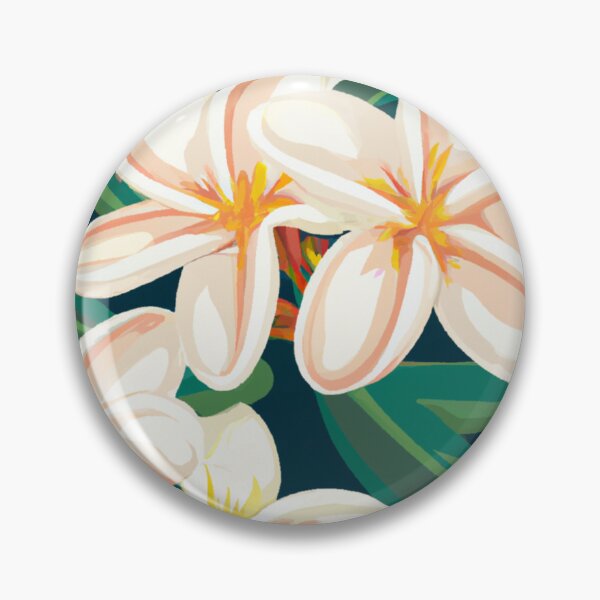Aperçu de l'œuvre Modèle de fleurs blanches sur feuilles vertes créée et vendue par Vorterix.