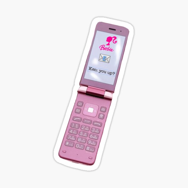 Pink barbie flip online phone