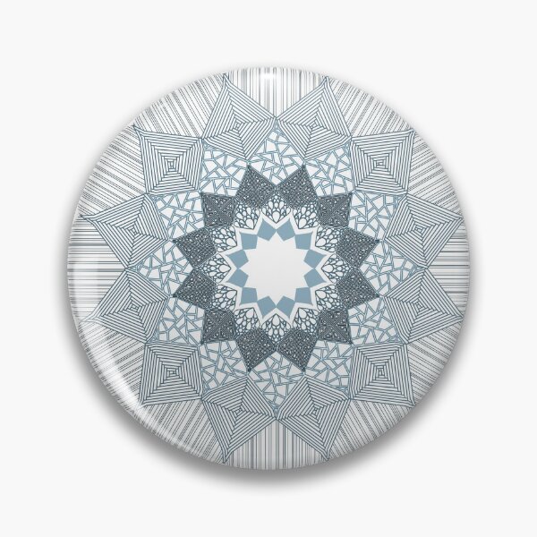 Item preview, Blue Geometric Flower designed and sold by DHTDesigns.