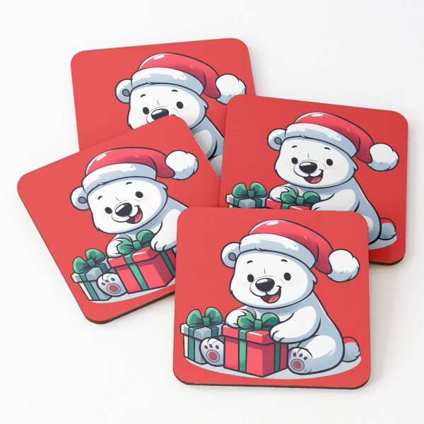 Item preview, christmas polar bear designed and sold by Animalia-.