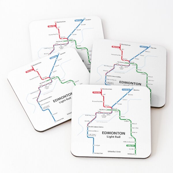 Item preview, Edmonton Light Rail Map designed and sold by UrbanRail.