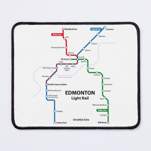 Item preview, Edmonton Light Rail Map designed and sold by UrbanRail.