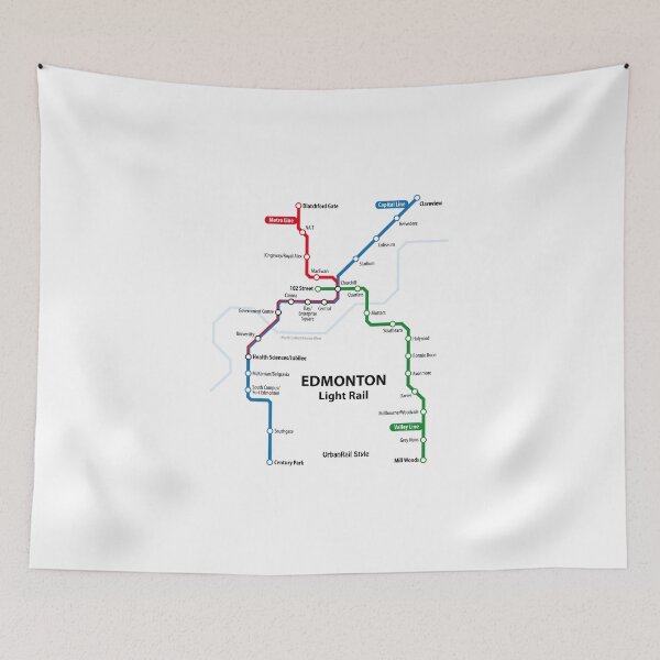 Item preview, Edmonton Light Rail Map designed and sold by UrbanRail.