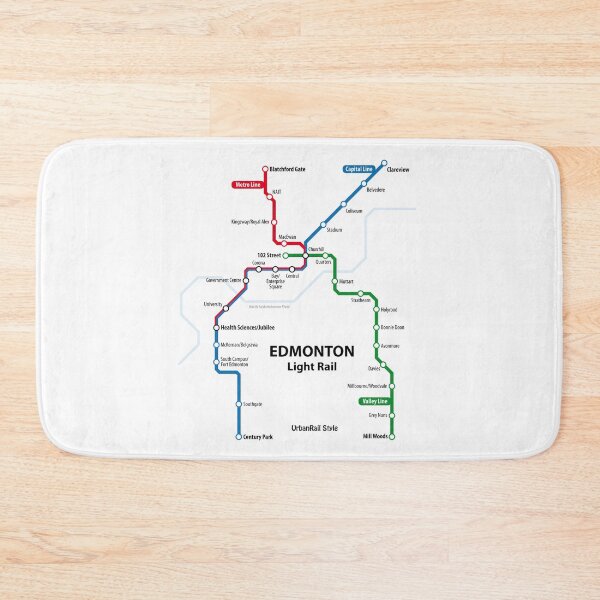 Item preview, Edmonton Light Rail Map designed and sold by UrbanRail.
