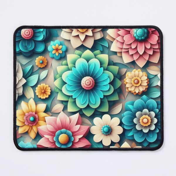 Item preview, Vibrant 3D Flowers Seamless Pattern designed and sold by OrangeMG.