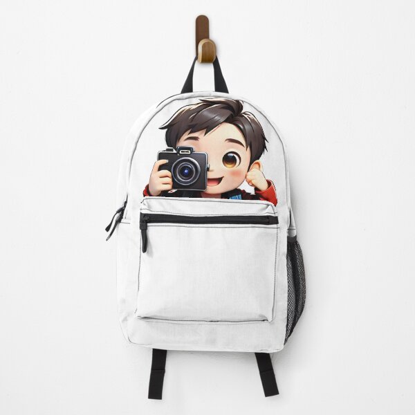 Item preview, Happy asian cute boy photographer with camera. designed and sold by athurbubble.