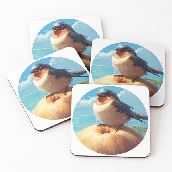 Item preview, Swallow sitting on a coconut designed and sold by MendaciousMina.
