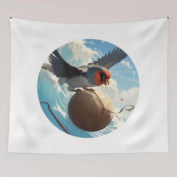 Item preview, Swallow carrying a coconut designed and sold by MendaciousMina.
