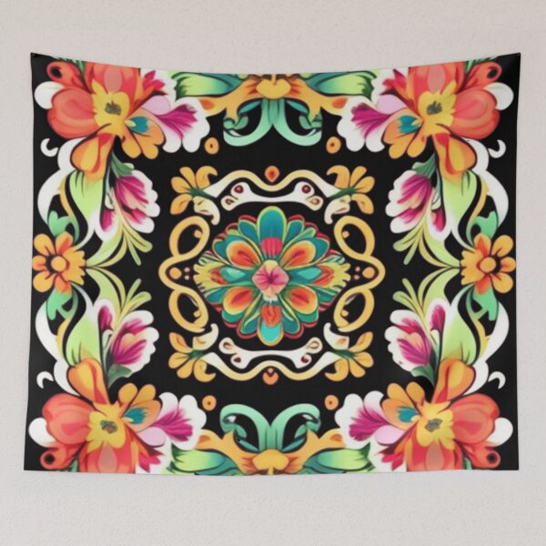 Item preview, Colorful floral boho design  designed and sold by Roxburylane.